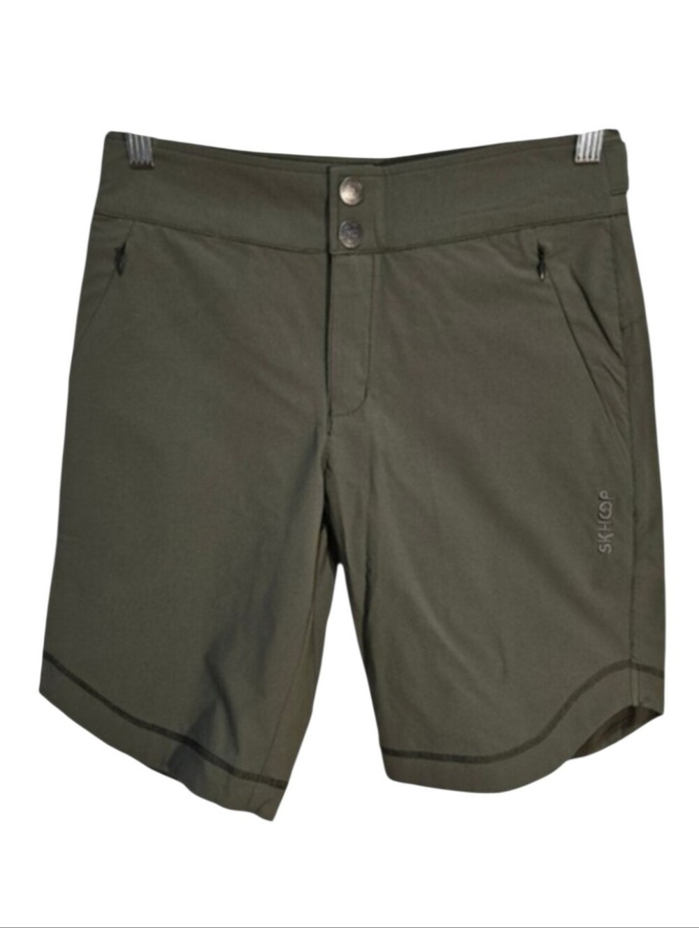 NWT! Skhoop Long Edvena Shorts Women's Size Small Dark Green Bermuda Modest NEW!